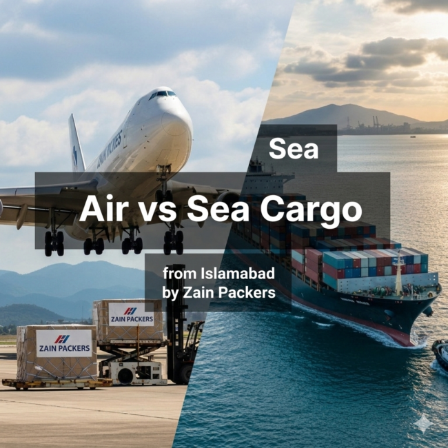 Air vs Sea Cargo from Islamabad