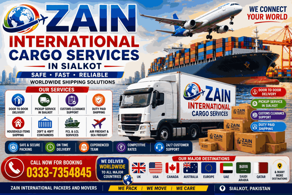 Zain International Cargo Services in Sialkot
