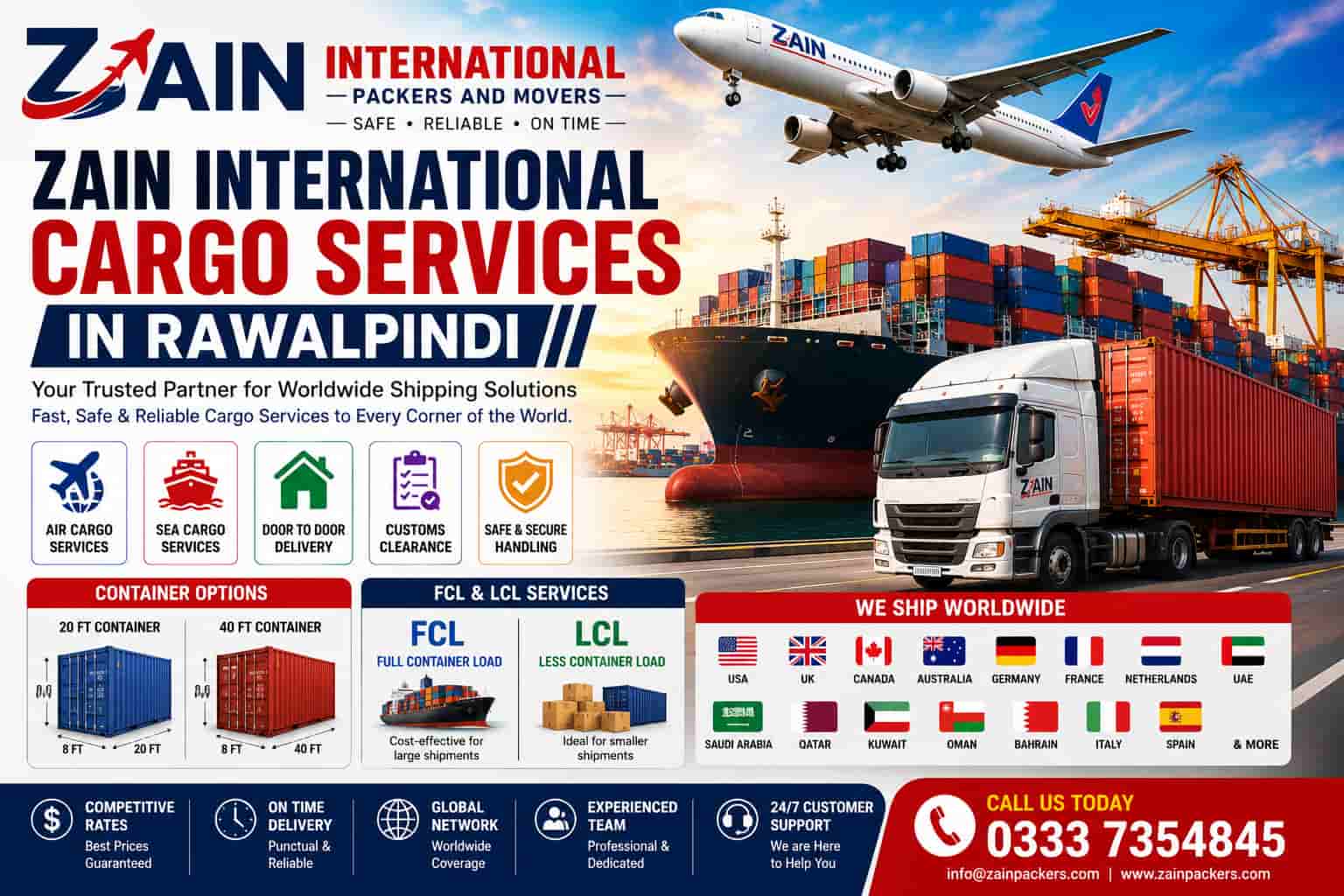 International Cargo Service In Rawalpindi Air & Sea Freight